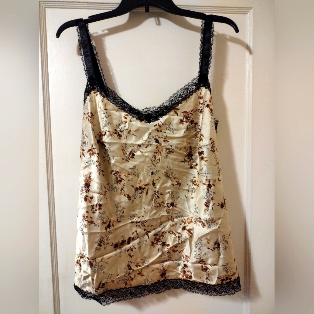 Nine West silk blend floral camisole, size 16W